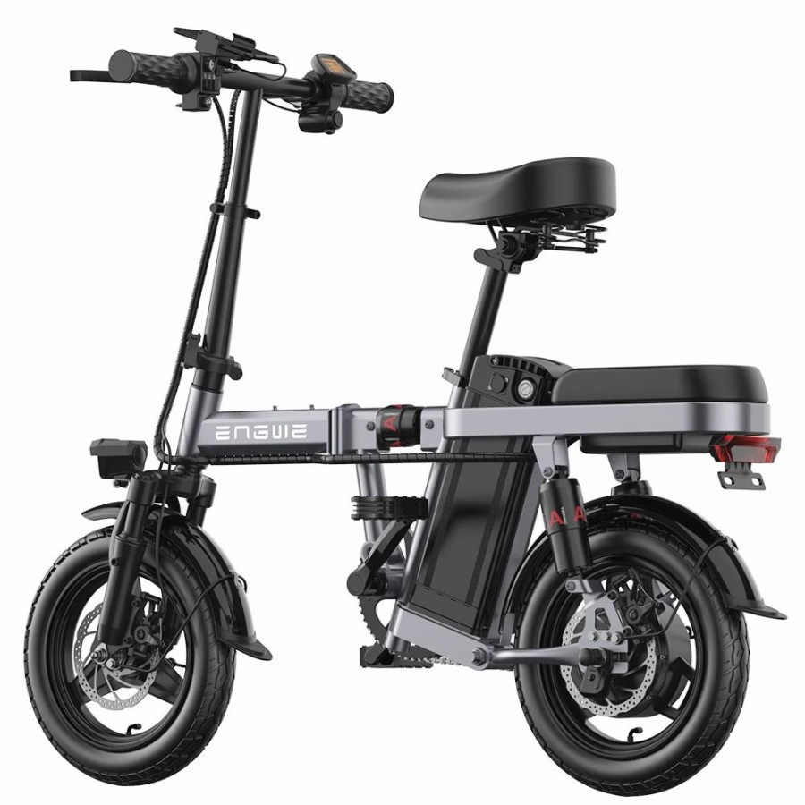 E-Bikes, Scooters & Wheels * | Engwe T14 Folding Electric Bicycle 14 Inch Tire 350W Brushless Motor 48V 10Ah Battery 33Km/H Max Speed 80Km Range 100Kg Load Gray