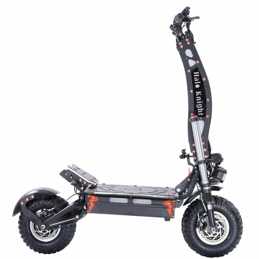 E-Bikes, Scooters & Wheels * | Halo Knight T107Max Off-Road Electric Scooter 14 Inch Pneumatic Tires 2*4000W Dual Motors 120Km/H Max Speed 72V 50Ah Battery 125Km Max Range 200Kg Max Load Xod Hydraulic Brake & Electric Brake Black