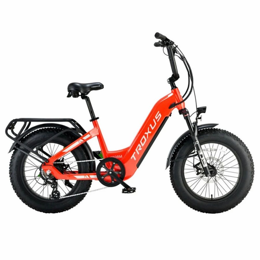 E-Bikes, Scooters & Wheels * | Troxus Lynx Electric Bike 20*4.0 Inch Fat Tire 750W Bafang Brushless Motor 45Km/H Speed 48V 20Ah Samsung Battery Up To 62 Miles Range Shimano 8 Speed Red