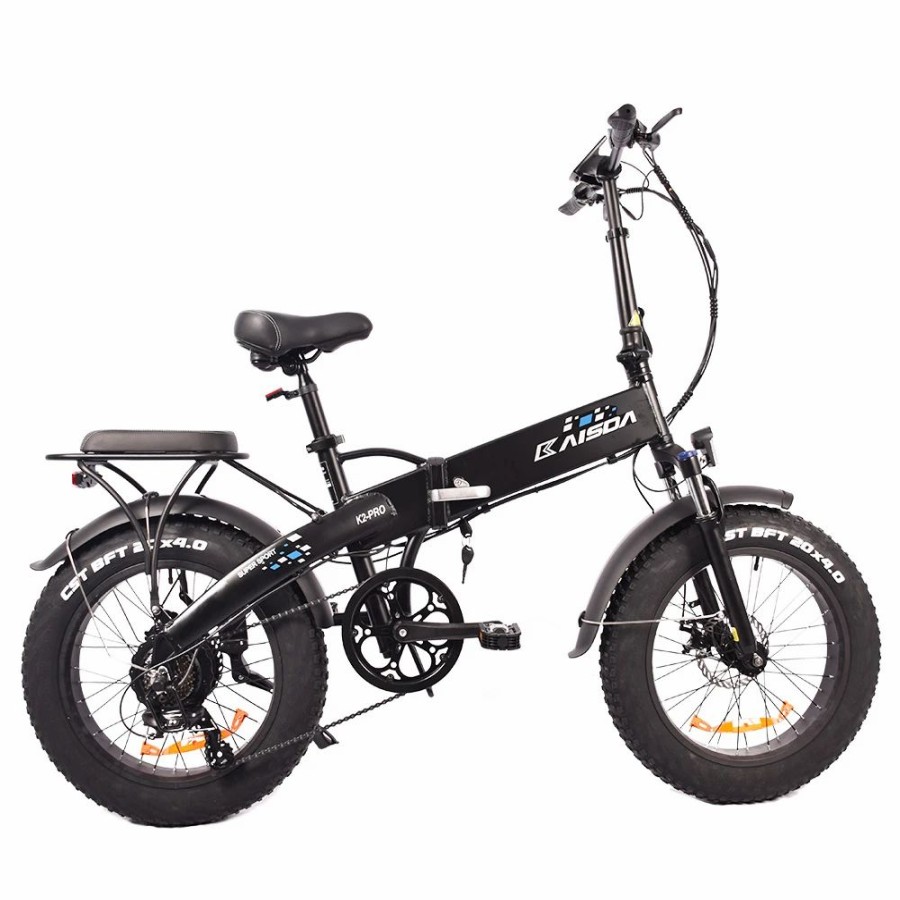 E-Bikes, Scooters & Wheels * | Kaisda K2 Pro Folding Electric Moped Bike Mountain Bicycle 20*4.0 Inch Fat Tire Bafang 350W Motor Max Speed 25Km/H 48V 12.8Ah Battery Max Load 150Kg Shimano 21 Speed App Control Black