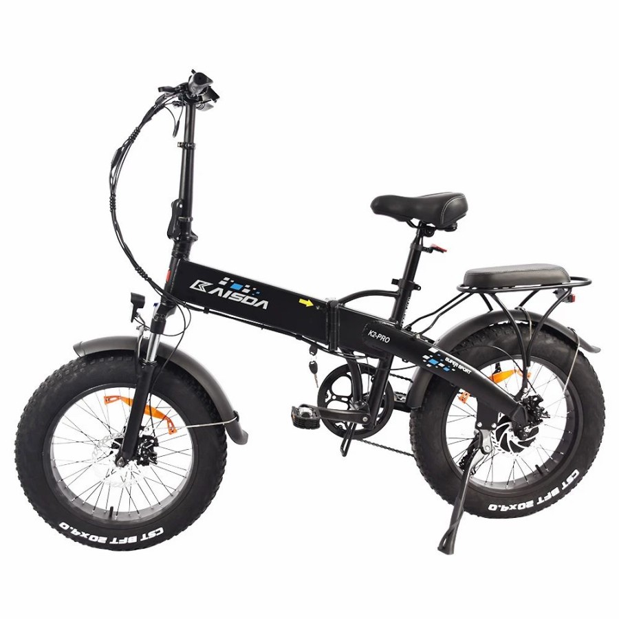 E-Bikes, Scooters & Wheels * | Kaisda K2 Pro Folding Electric Moped Bike Mountain Bicycle 20*4.0 Inch Fat Tire Bafang 350W Motor Max Speed 25Km/H 48V 12.8Ah Battery Max Load 150Kg Shimano 21 Speed App Control Black