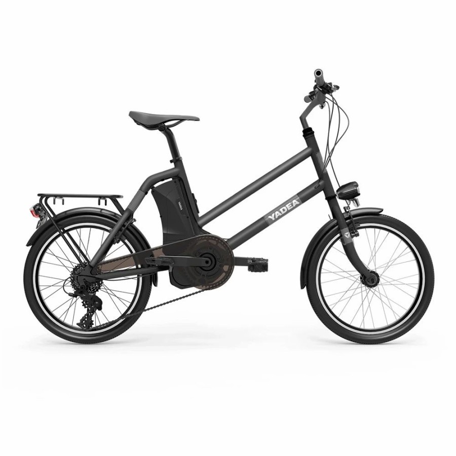 E-Bikes, Scooters & Wheels * | Yadea Yt300 20 Inch Touring Electric City Bike 250W Okawa Mid Drive Motor Shimano 7-Speed Rear Derailleur 36V 7.8Ah Removable Battery 25Km/H Max Speed Up To 60Km Max Range Led Headlight Black