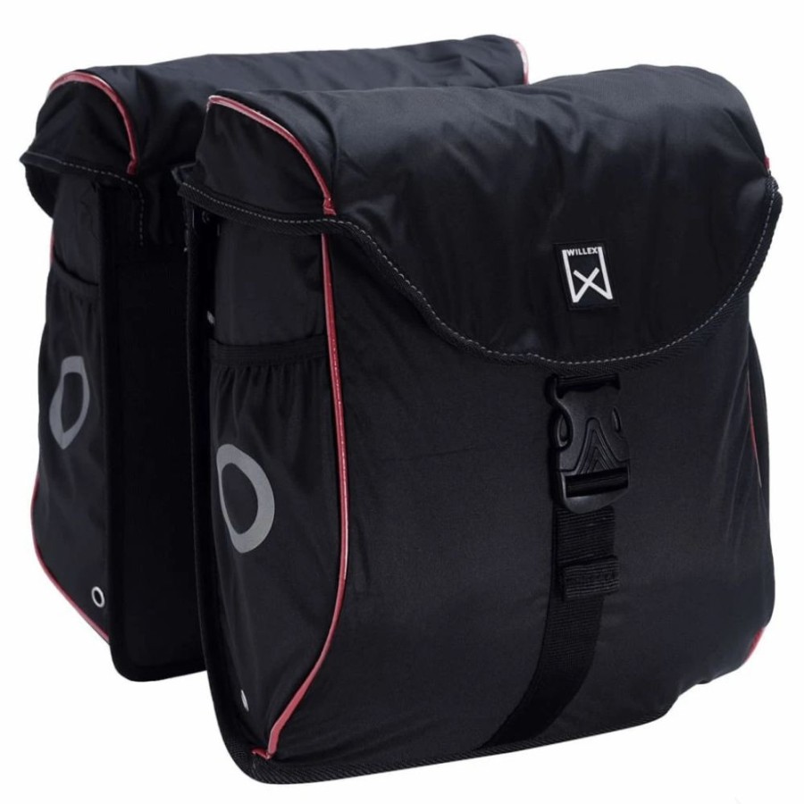 Cycling * | Willex Bicycle Panniers 300 Flexi 24 L Black And Red