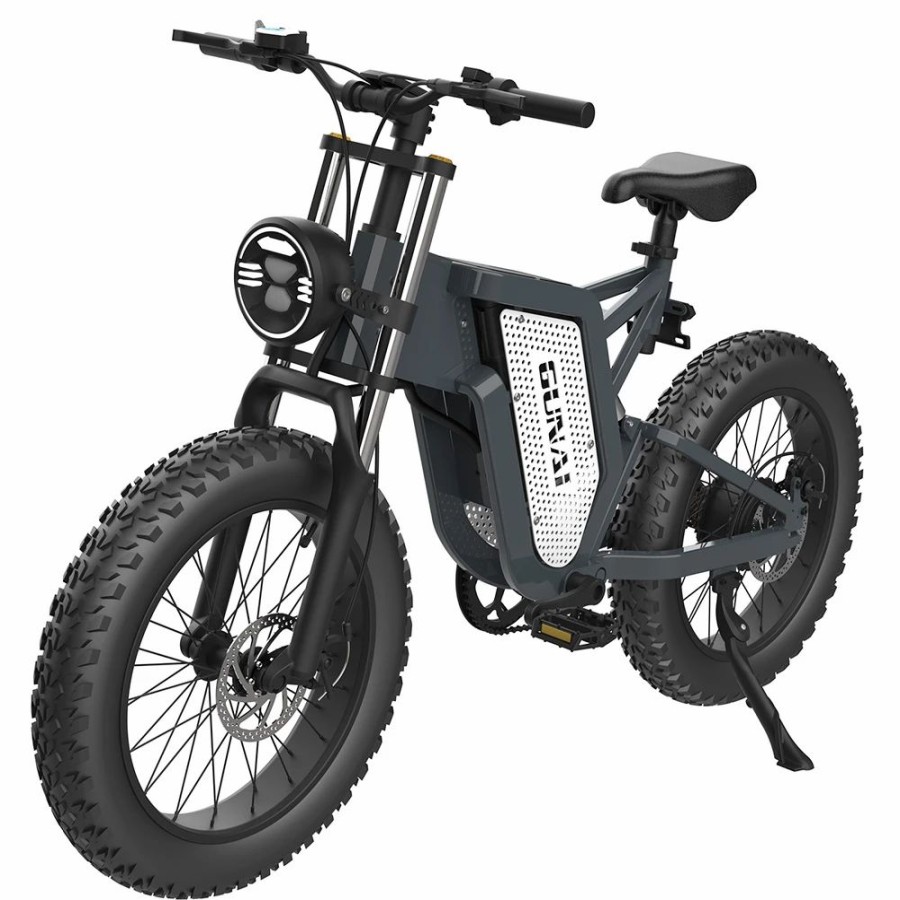 E-Bikes, Scooters & Wheels * | Gunai Mx25 Electric Bicycle 20*4.0 Inch Fat Tires 2000W Brushless Motor 50Km/H Max Speed 48V 25Ah Battery Shimano 7-Speed Double Oil Brakes 75Km Mileage Range 200Kg Payload E-Bike Black