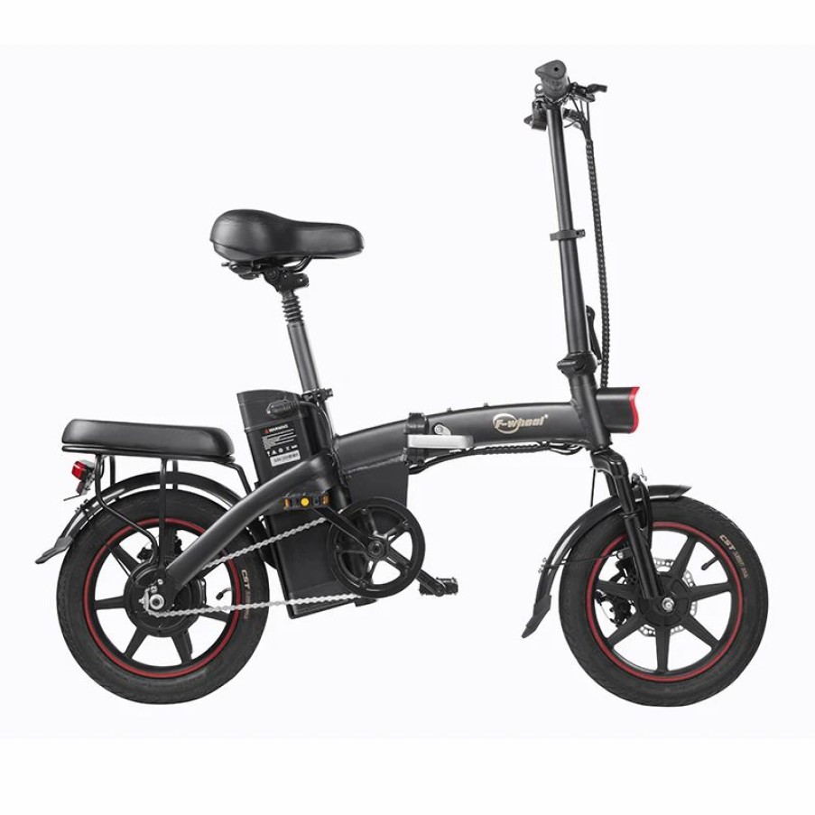 E-Bikes, Scooters & Wheels * | Dyu A5 Standard Folding Moped Electric Bike 14Inch 25Km/H Speed 40Km Mileage Range Removable 7.5Ah Battery 350W Double Brake System Max Load 150Kg Black