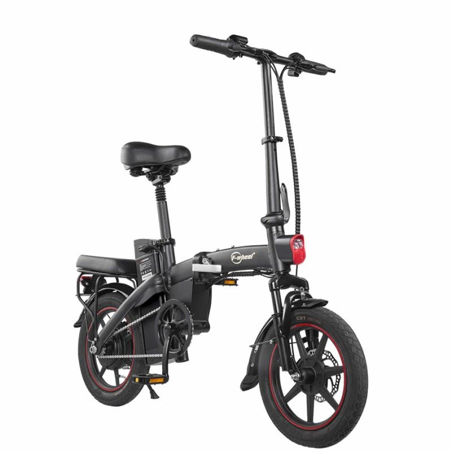 E-Bikes, Scooters & Wheels * | Dyu A5 Standard Folding Moped Electric Bike 14Inch 25Km/H Speed 40Km Mileage Range Removable 7.5Ah Battery 350W Double Brake System Max Load 150Kg Black