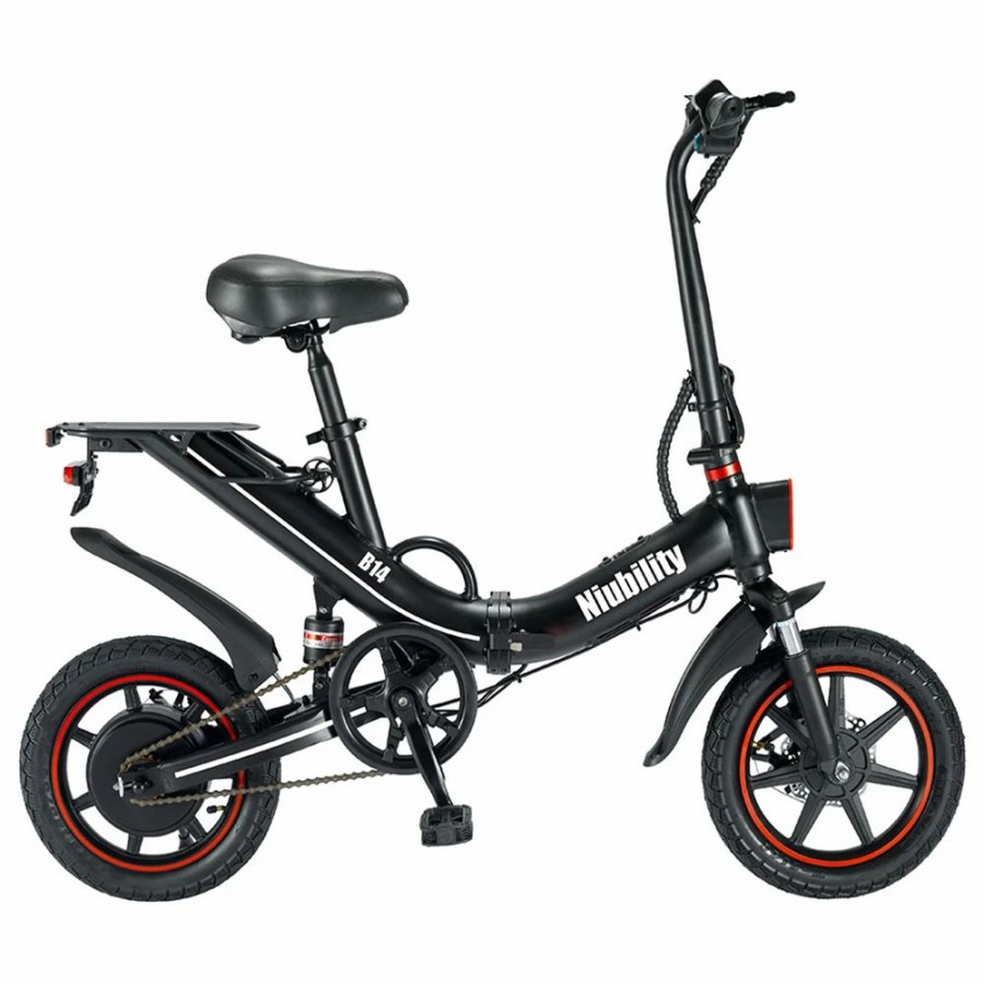 E-Bikes, Scooters & Wheels * | Niubility B14 Electric Moped Folding Bike 14 Inch 15Ah Battery Up To 100Km Mileage Max 25Km/H 400W Motor Double Disc Brake Black