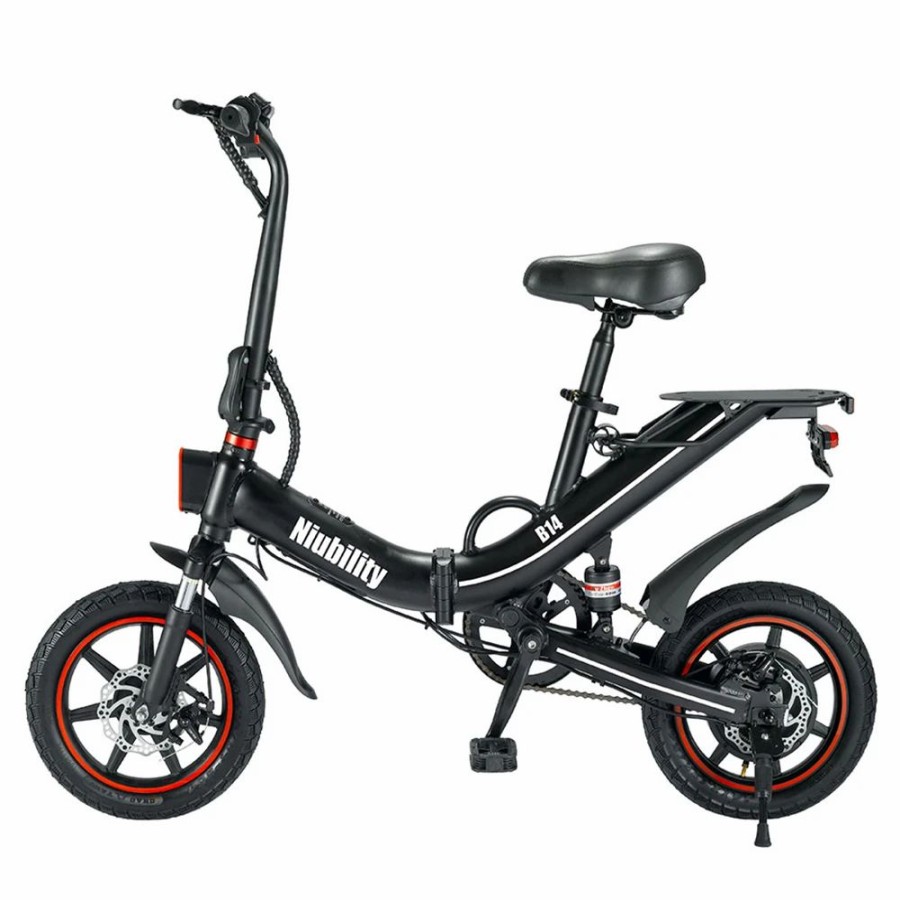 E-Bikes, Scooters & Wheels * | Niubility B14 Electric Moped Folding Bike 14 Inch 15Ah Battery Up To 100Km Mileage Max 25Km/H 400W Motor Double Disc Brake Black