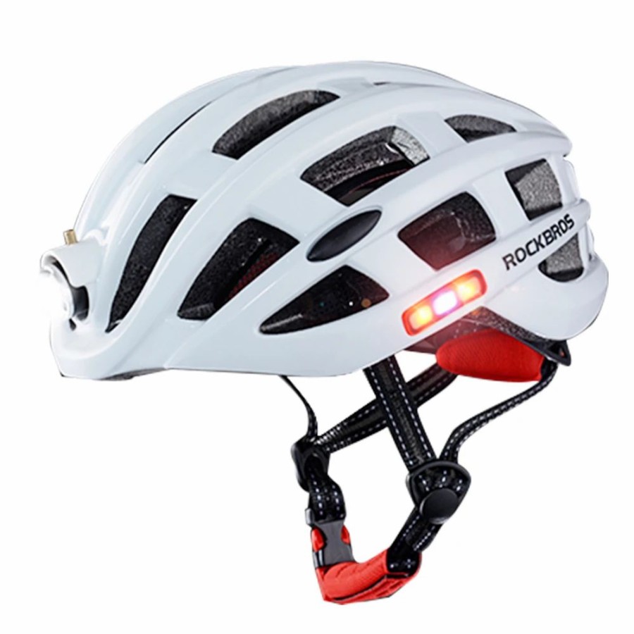 Cycling * | Rockbros Zn1001 Light Cycling Helmet Bike Ultralight Helmet Integrally-Molded Mountain Road Helmet Unisex 57-62Cm White