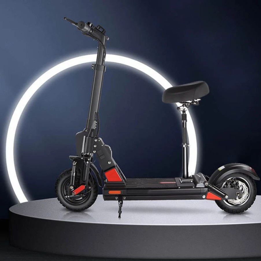 E-Bikes, Scooters & Wheels * | Bogist C1 Pro Folding Electric Scooter 10 Tire 500W Motor 48V 13Ah Battery Smart Bms Disc Brake Max Speed 45Km/H Lcd Display 40-45Km Long Range With Removable Seat Black