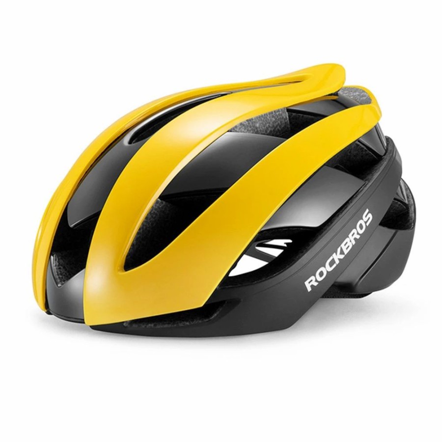 Cycling * | Rockbros Rb-01 Cycling Helmet Ultralight Road Bike Helmet Mtb Scooter Helmet Caps Yellow M