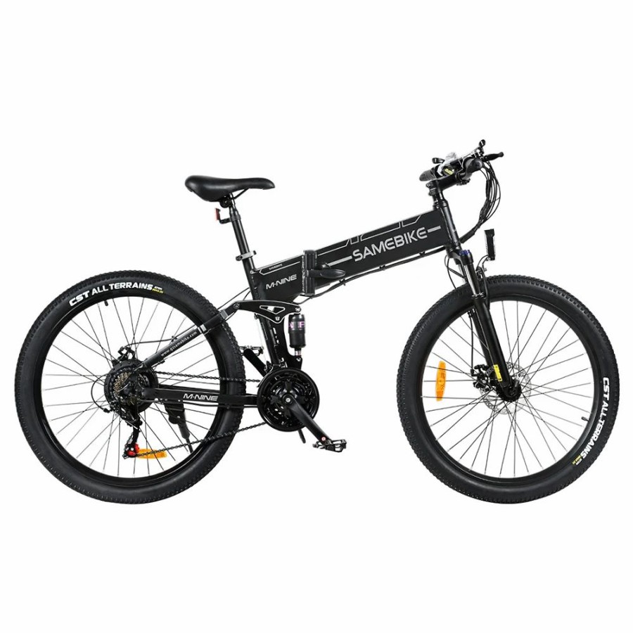 E-Bikes, Scooters & Wheels * | Samebike Lo26-Ii Foldable Mountain Electric Bike 750W Motor 48V 10Ah Battery 60-80 Km Range 35Km/H Max Speed Black