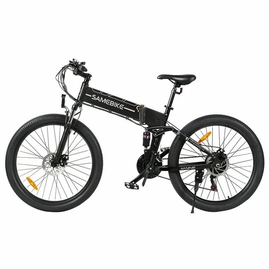 E-Bikes, Scooters & Wheels * | Samebike Lo26-Ii Foldable Mountain Electric Bike 750W Motor 48V 10Ah Battery 60-80 Km Range 35Km/H Max Speed Black