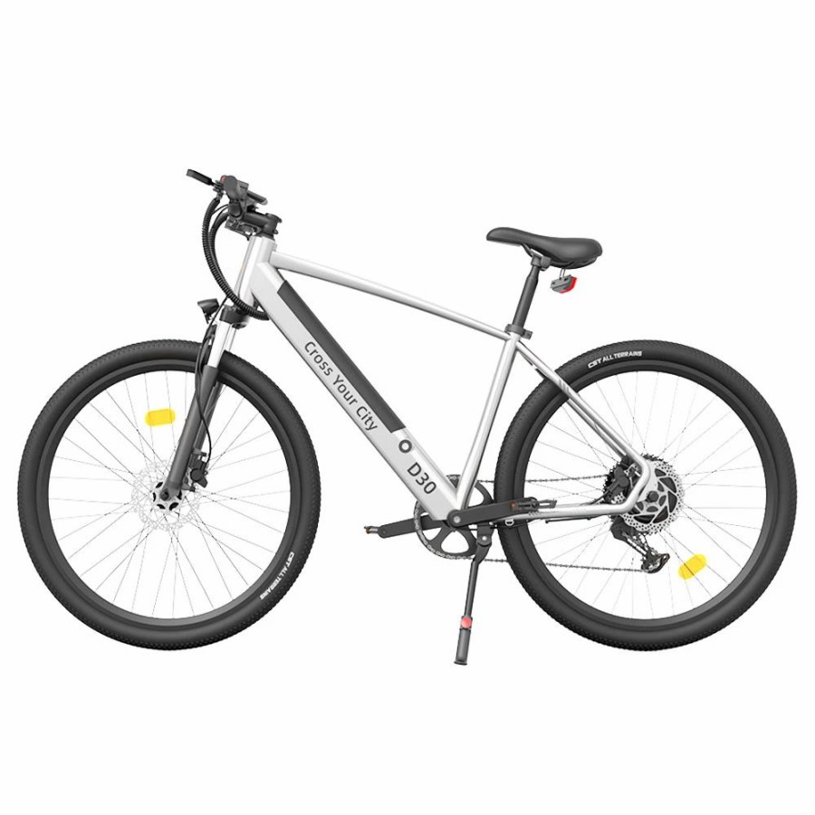 E-Bikes, Scooters & Wheels * | Ado D30 Electric Bicycle 250W Motor Max Speed 25Km/H 36V 10.4Ah 90Km Max Range Silver