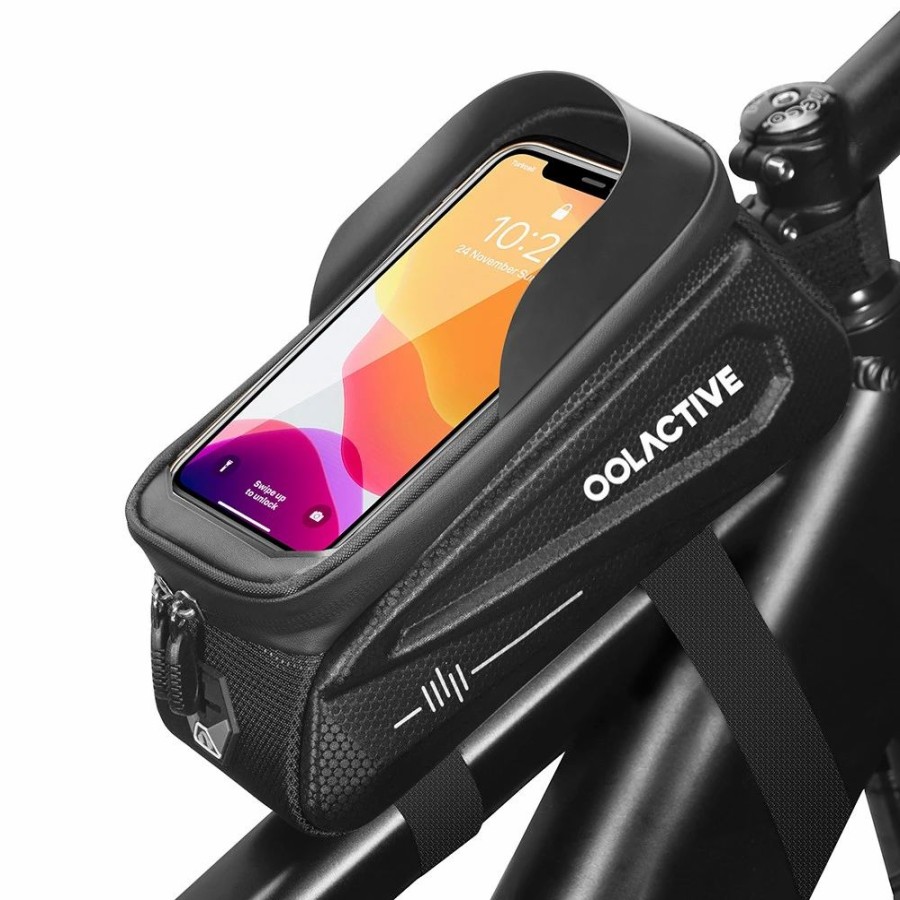 Cycling * | Oolactive Lf-0402 Bike Phone Front Frame Bag Bicycle Phone Mount Top Tube Bag Compatible Phone 4.7-6.5 Inch