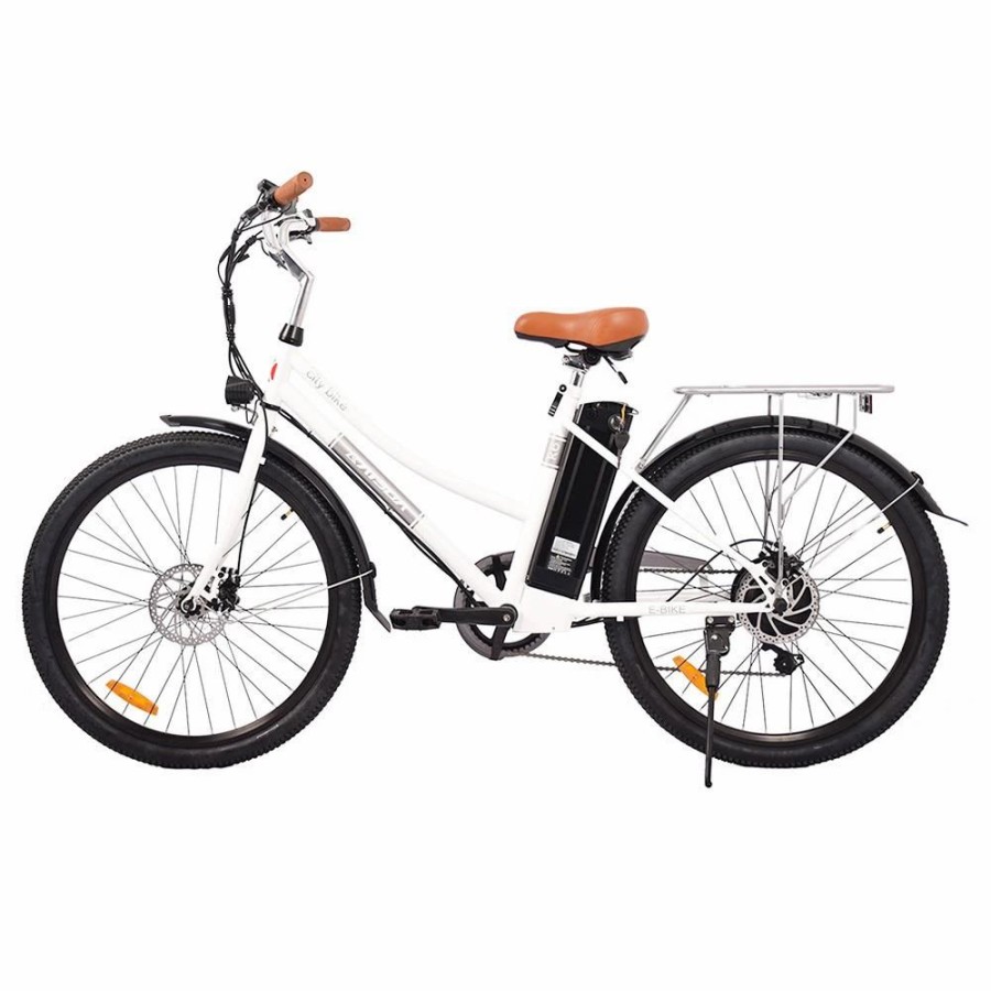 E-Bikes, Scooters & Wheels * | Kaisda K6 Pro Electric City Bike 26 Inch 36V 12.4Ah 350W Motor 32Km/H Max Speed Shimano 7-Speed E-Bike Ip54 Waterproof Led Light White