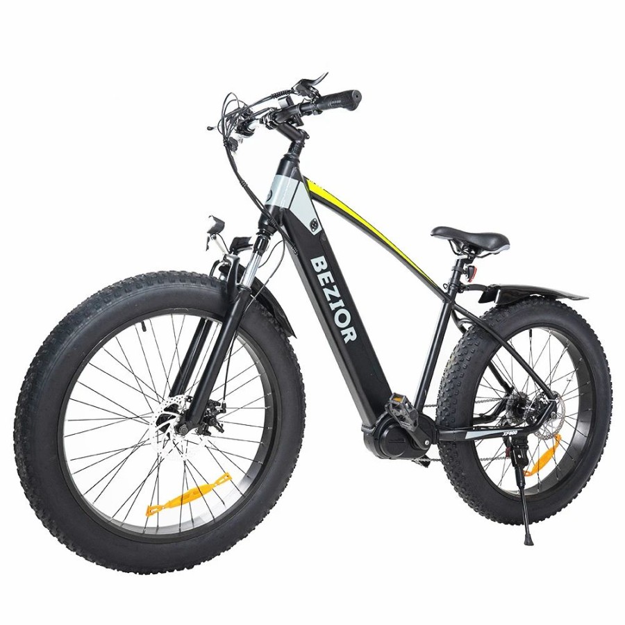 E-Bikes, Scooters & Wheels * | Bezior Xf800 Electric Bicycle 13Ah 48V 500W Mid Motor 26*4.0 Inch Fat Tires 40Km/H Max Speed Max Load 90Kg