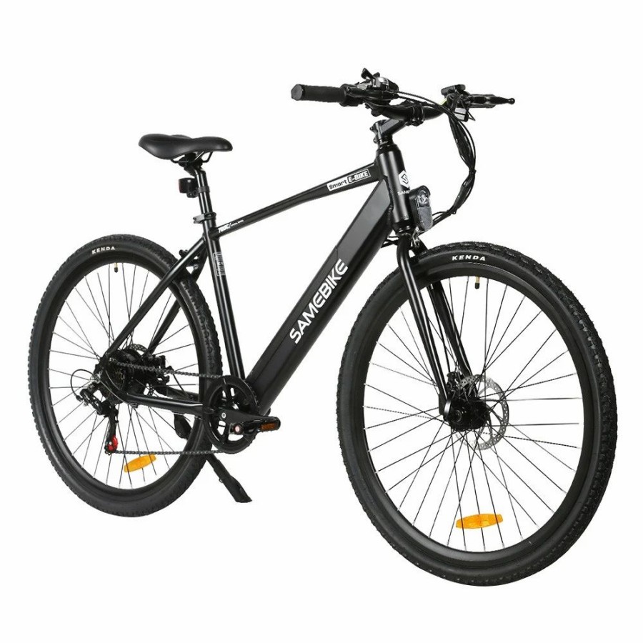 E-Bikes, Scooters & Wheels * | Samebike Xwp10 Electric Bike 700*45C Kenda Tires 350W Motor 32Km/H Max Speed 36V 10.4Ah Battery For 40-80Km Range Dual Disc Brakes Shimano 7-Speed Gear App Control Black