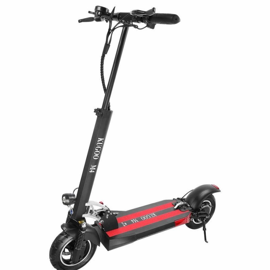 E-Bikes, Scooters & Wheels * | Kugookirin M4 Folding Electric Off Road Scooter 10 Inch Pneumatic Tires 500W Brushless 10Ah Battery Motor 3 Speed Modes Dual Disc Brake Max Speed 45Km/H Led Display 45Km Long Range With Seat Black