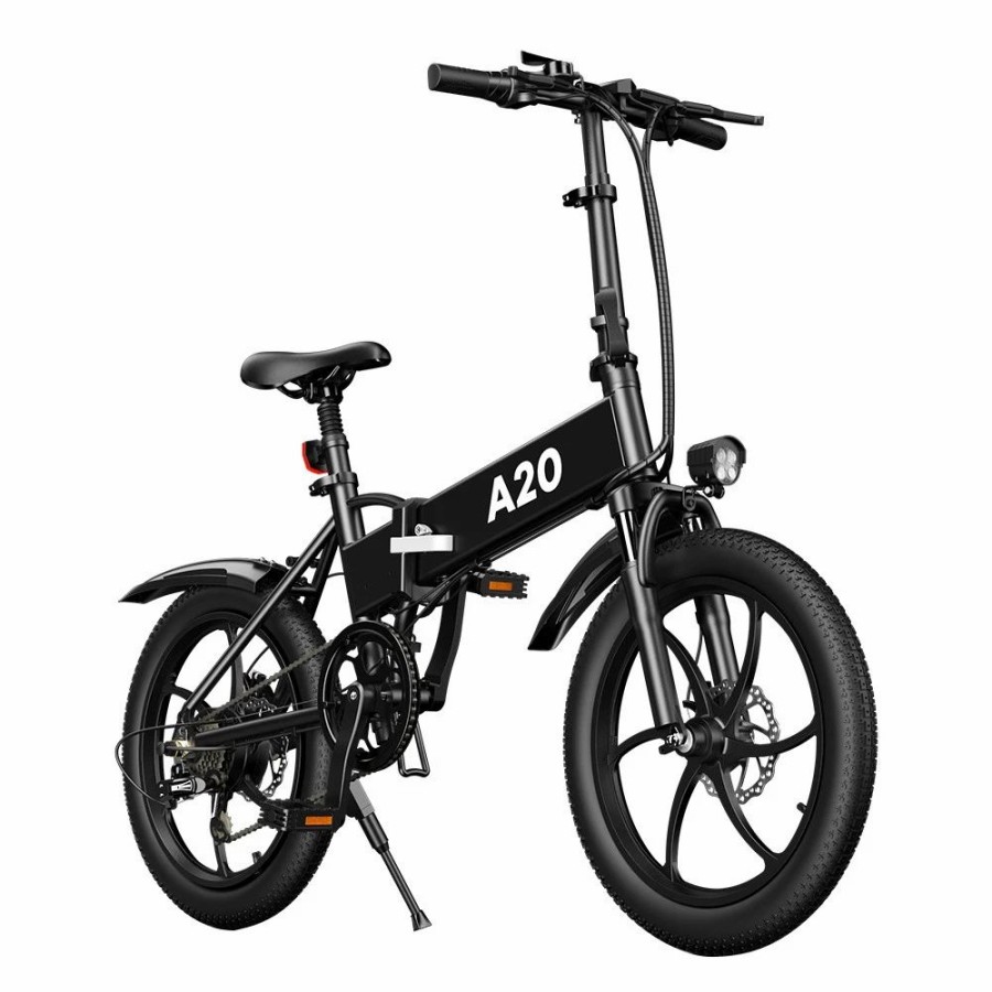 E-Bikes, Scooters & Wheels * | Ado A20 Electric Folding Bike 20 Inch City Bicycle 350W Hall Brushless Gear Dc Motor 10.4Ah Battery 25Km/H Max Speed Shimano 7-Speed Rear Derailleur Black