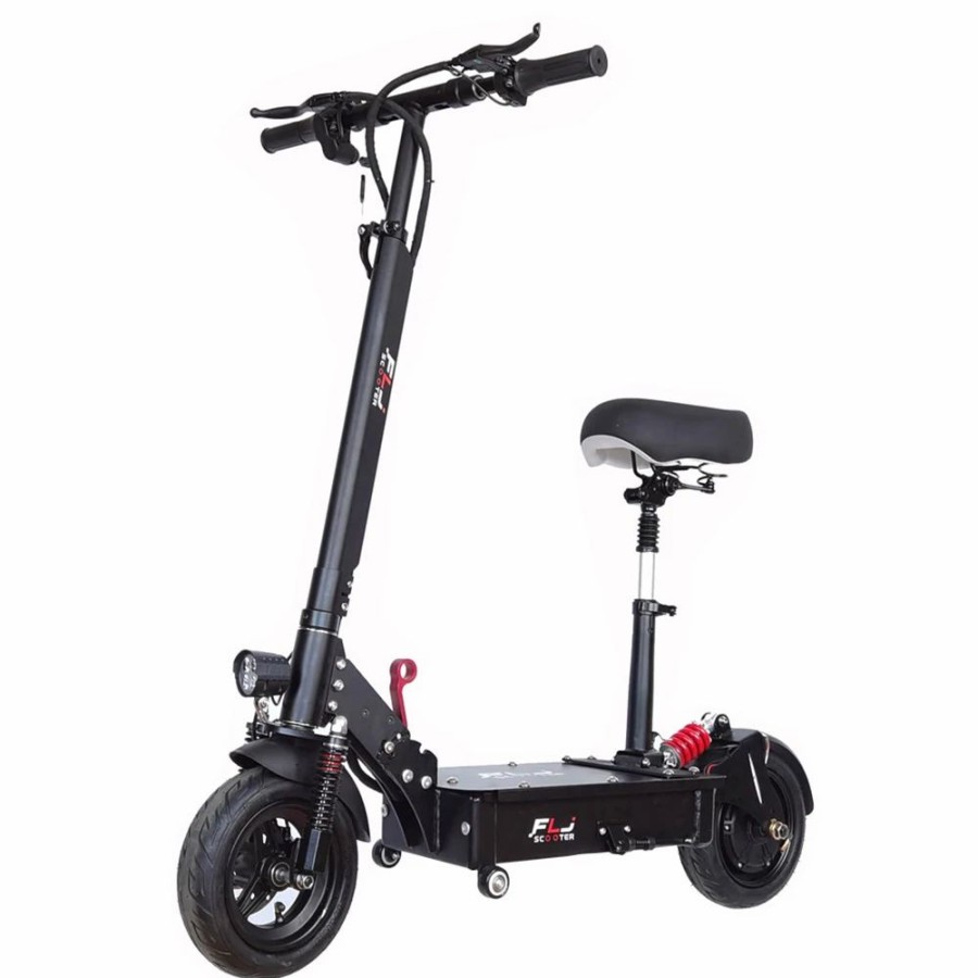 E-Bikes, Scooters & Wheels * | Flj Scooter Flj Sk1 Foldable Electric Scooter 1200W Motor 10 Inch Tires 45Km/H Max Speed 35Ah Battery For 90-120Km Range With Seat