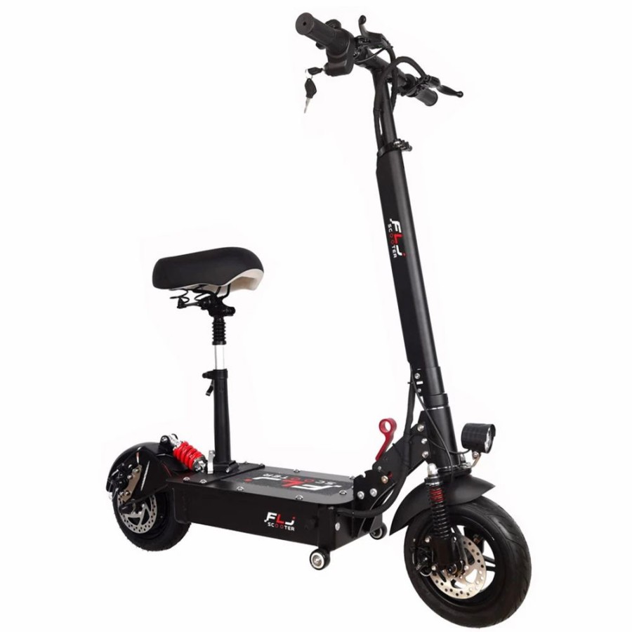 E-Bikes, Scooters & Wheels * | Flj Scooter Flj Sk1 Foldable Electric Scooter 1200W Motor 10 Inch Tires 45Km/H Max Speed 35Ah Battery For 90-120Km Range With Seat