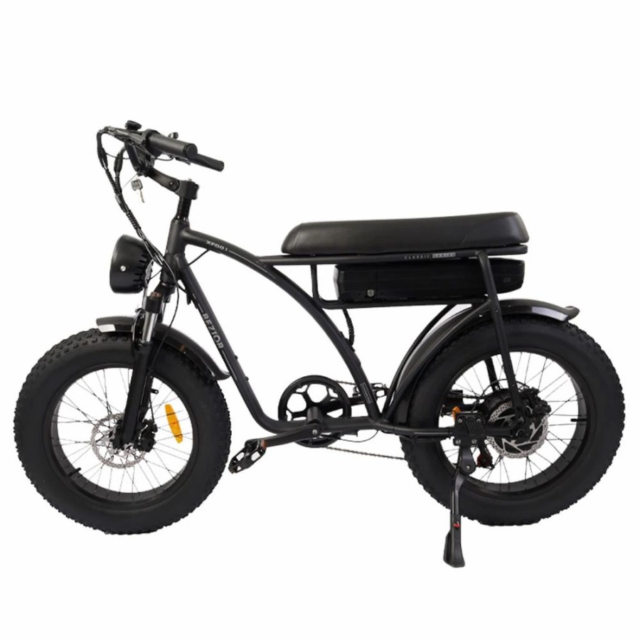 E-Bikes, Scooters & Wheels * | Bezior Xf001 Retro Electric Bike 20*4.0 Inch Fat Tires 1000W Motor 12.5Ah 48V Battery 45Km/H Max Speed 120Kg Max Load Shimano 7-Speed Dual Mechanical Disc Brakes Front & Rear Suspension Fork Lcd Display Black