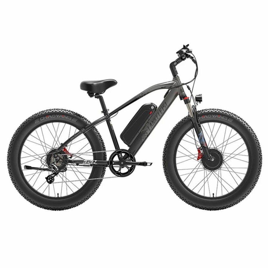 E-Bikes, Scooters & Wheels * | Lankeleisi Mg740 Plus Electric Bike 26*4.0" Tires 1000W*2 Dual Motor 20Ah Battery 49Km/H Max Speed Black & Grey