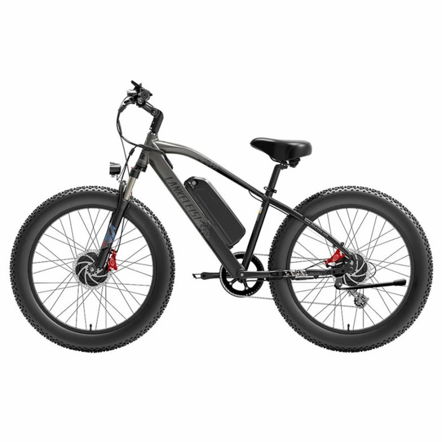 E-Bikes, Scooters & Wheels * | Lankeleisi Mg740 Plus Electric Bike 26*4.0" Tires 1000W*2 Dual Motor 20Ah Battery 49Km/H Max Speed Black & Grey