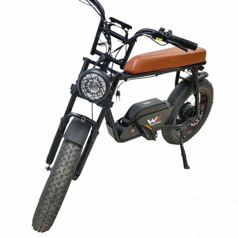 E-Bikes, Scooters & Wheels * | Welkin Wkem003 Electric Bike 20*4.0 Inch Fat Tires Retro Bicycle 1200W Motor 48V 18Ah Battery 60-70Km Range 45Km/H Max Speed 200Kg Max Load Black