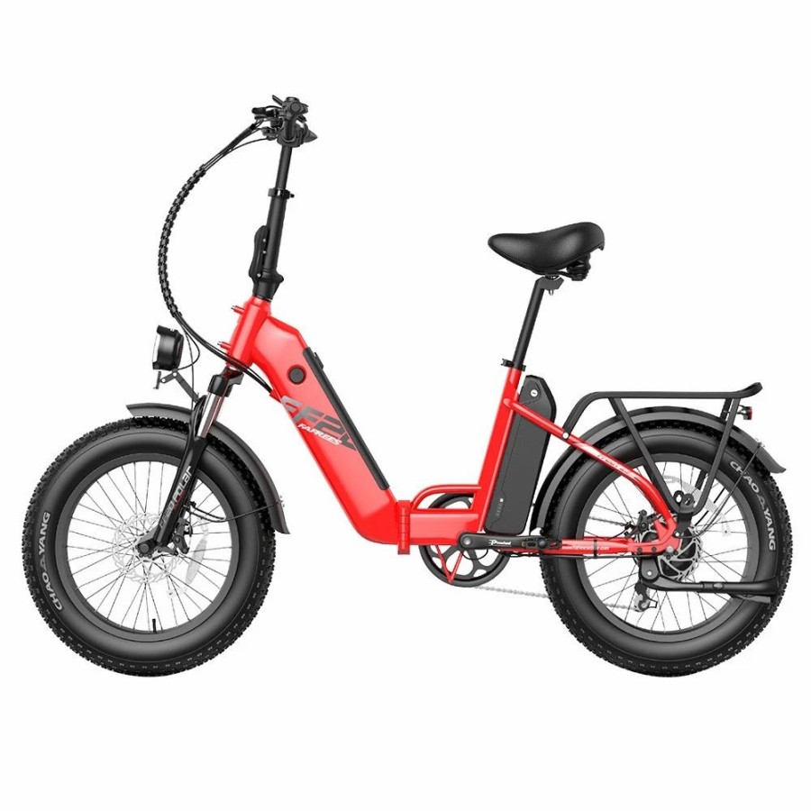 E-Bikes, Scooters & Wheels * | Fafrees Ff20 Polar Electric Bike 48V 500W Motor 40Km/H Max Speed Dual 10.4Ah Batteries For 150Km Range 20*4.0 Inch Chaoyang Fat Tire Double Disc Brakes Shimano 7-Speed Gear Lcd Color Display Red