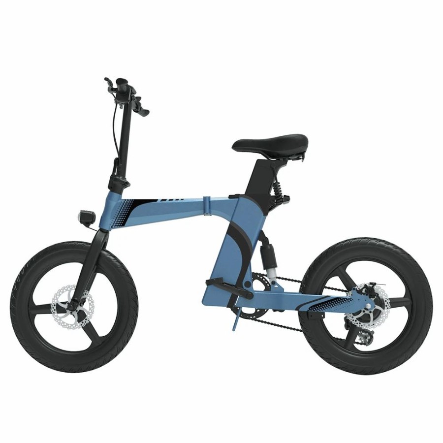 E-Bikes, Scooters & Wheels * | Z7 Electric Bike 250W Brushless Motor 36V 8Ah Battery 20" Tire, 25Km/H Max Speed, 30-40Km Range, 120Kg Load Blue