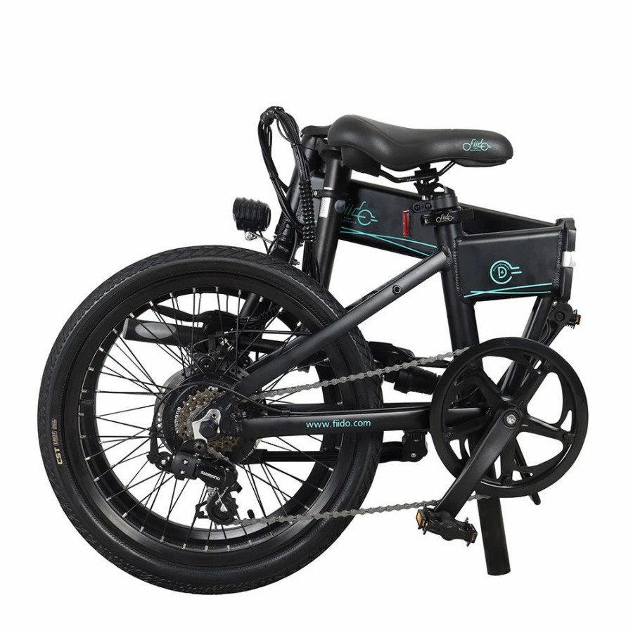 E-Bikes, Scooters & Wheels * | Fiido D4S Folding Moped Electric Bike Shimano 6-Speed Gear Shifting City Bike Commuter Bike 20-Inch Tires 250W Motor Max 25Km/H 10.4Ah Battery Up To 80Km Mileage Range Black