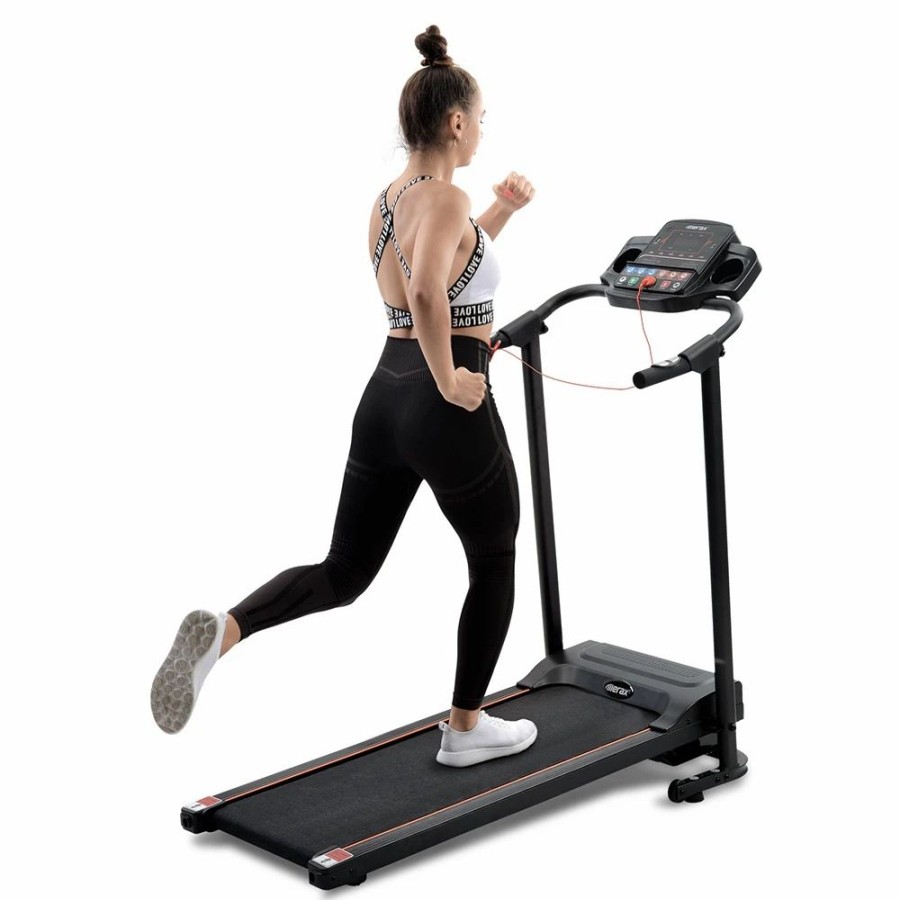 Exercise * | Merax Foldable Treadmill Running Machine With Loudspeaker For Home Gymnastics-Fitness