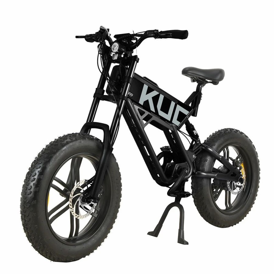 E-Bikes, Scooters & Wheels * | Kugoo T01 Electric Bicycle 48V 500W Motor 13Ah Battery 20*4.0 Inch Fat Tires 38Km/H Max Speed Shimano 7-Speed Gears Hydraulic Brakes 50-65Km Mileage 150Kg Load Electric Mountain Bike Black