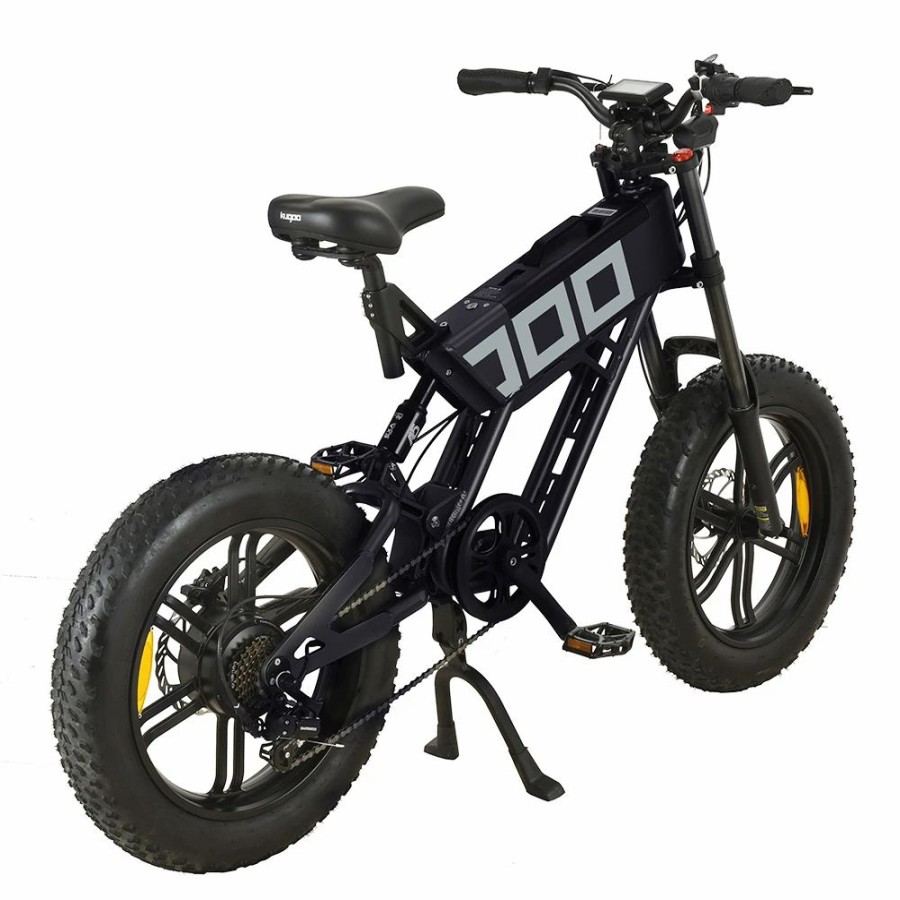 E-Bikes, Scooters & Wheels * | Kugoo T01 Electric Bicycle 48V 500W Motor 13Ah Battery 20*4.0 Inch Fat Tires 38Km/H Max Speed Shimano 7-Speed Gears Hydraulic Brakes 50-65Km Mileage 150Kg Load Electric Mountain Bike Black