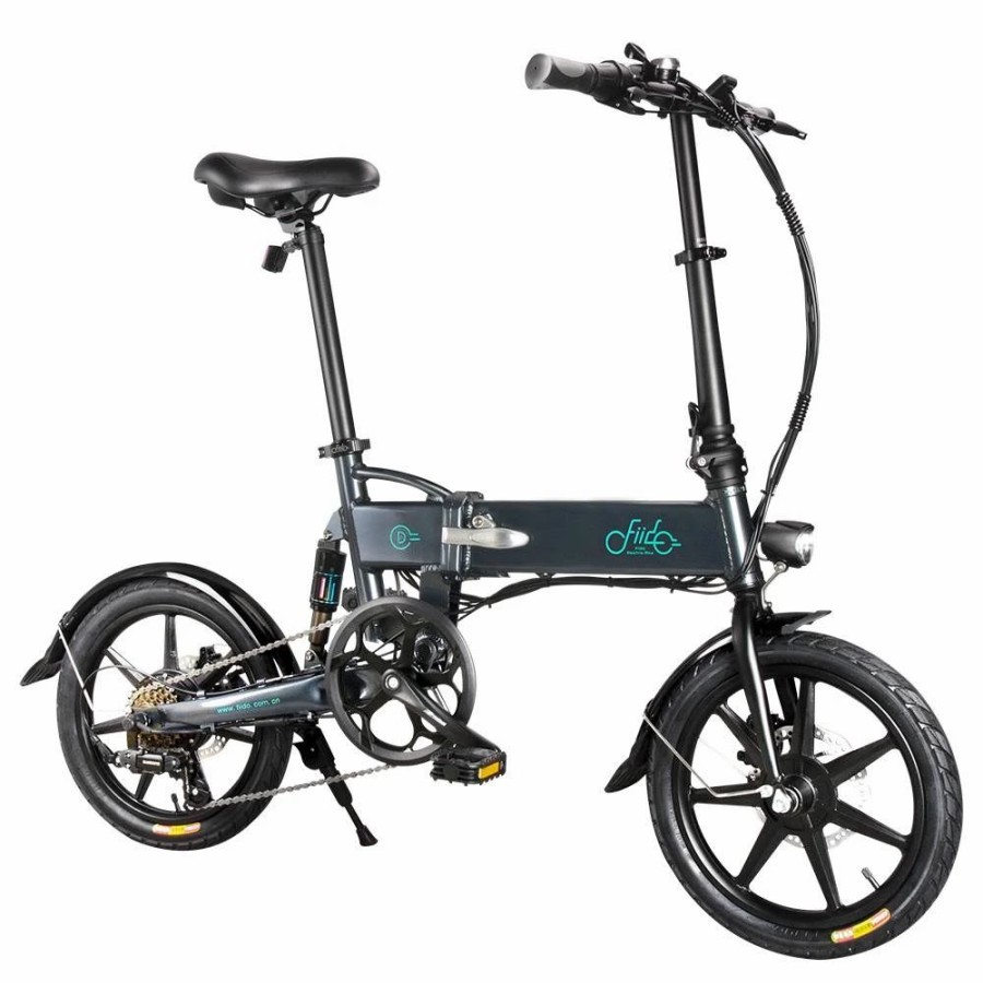 E-Bikes, Scooters & Wheels * | Fiido D2S Folding Moped Electric Bike Gear Shifting Version City Bike Commuter Bike 16-Inch Tires 250W Motor Max 25Km/H Shimano 6 Speeds Shift 7.8Ah Battery Dark Gray