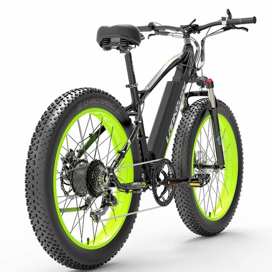 E-Bikes, Scooters & Wheels * | Lankeleisi Xc4000 Electric Bike 26*4.0 Inch Fat Tires 1000W Motor 40Km/H Max Speed 48V 17.5Ah Battery Shimano 7 Speed 120Km Range 180Kg Max Load Green