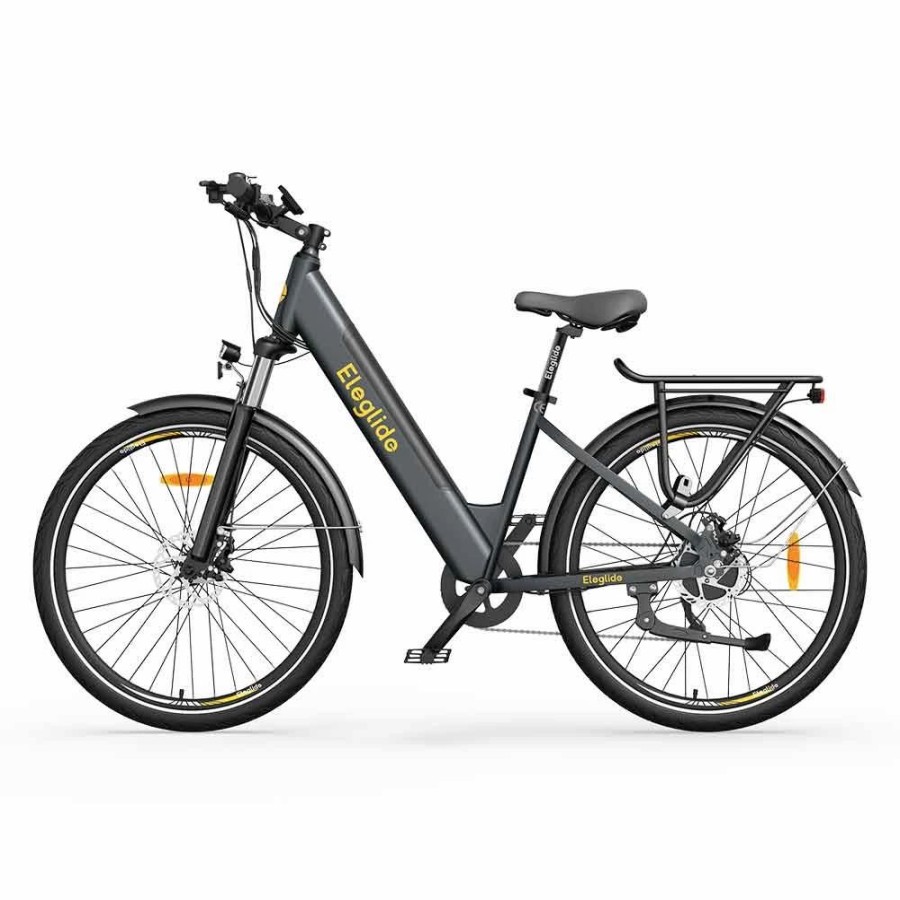 E-Bikes, Scooters & Wheels * | Eleglide T1 Step-Thru Electric Trekking Bike Trekking E-Bike 27.5 Inch Cst Tires 36V 12.5Ah Battery 250W Brushless Motor Shimano 7 Gears Max Speed 25Km/H Max Range 100Km Max Load 120Kg Ipx4 Waterproof Dual Disk Brake Gray