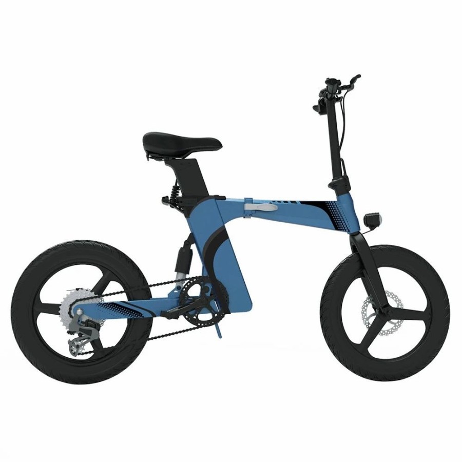 E-Bikes, Scooters & Wheels * | Z7 Electric Bike For Commuting 20 Inch Tires 350W Motor 32Km/H Max Speed, Dual 36V 8Ah Batteries, Disc Brakes, 120Kg Load Blue