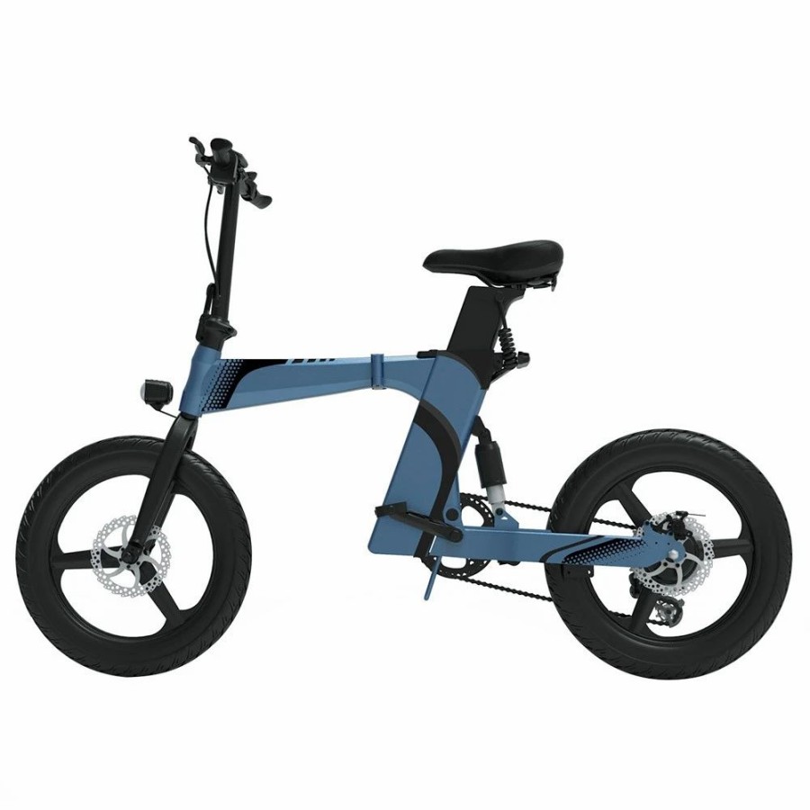 E-Bikes, Scooters & Wheels * | Z7 Electric Bike For Commuting 20 Inch Tires 350W Motor 32Km/H Max Speed, Dual 36V 8Ah Batteries, Disc Brakes, 120Kg Load Blue