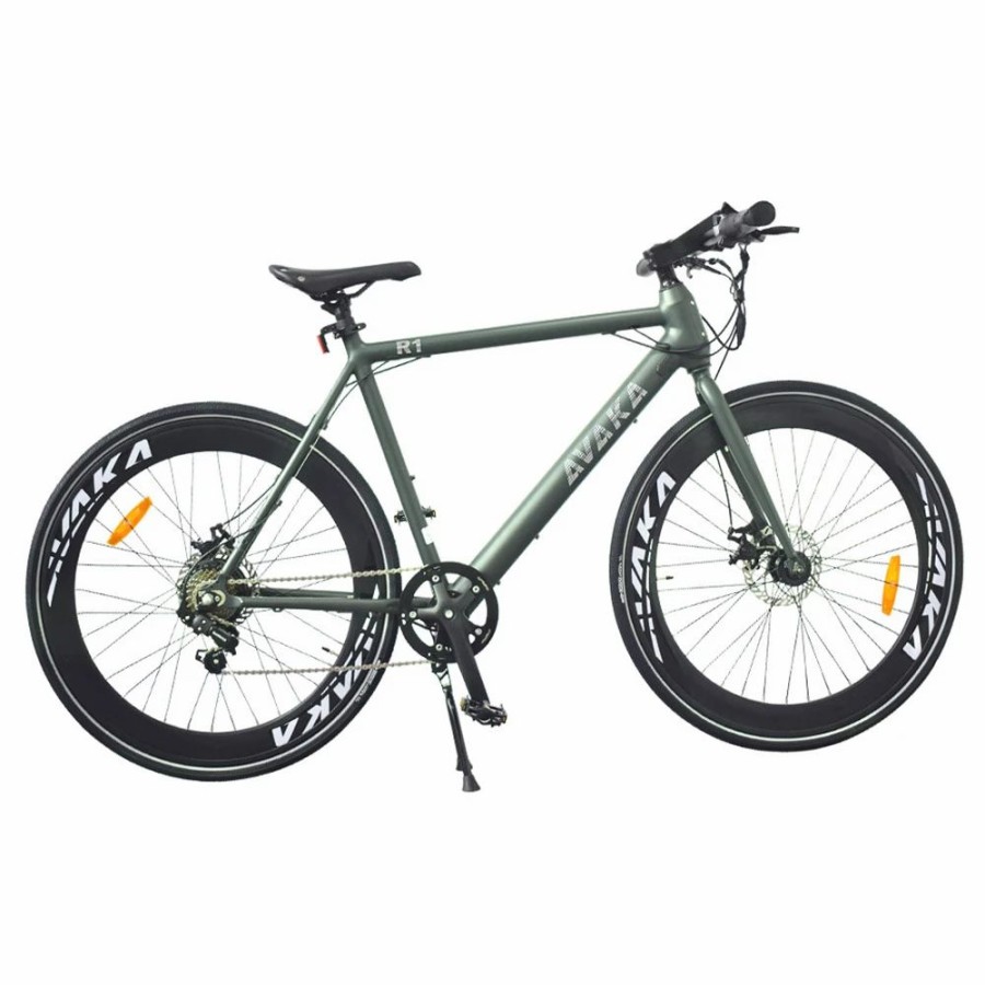 E-Bikes, Scooters & Wheels * | Avaka R1 Electric Bike 700C*32C Inch Wheels 250W Brushless Motor 25Km/H Max Speed 36V 9Ah Battery Shimano 7-Speed Transmission Ip65 Waterproof Double Mechanical Disc Brake Lcd Display Army Green