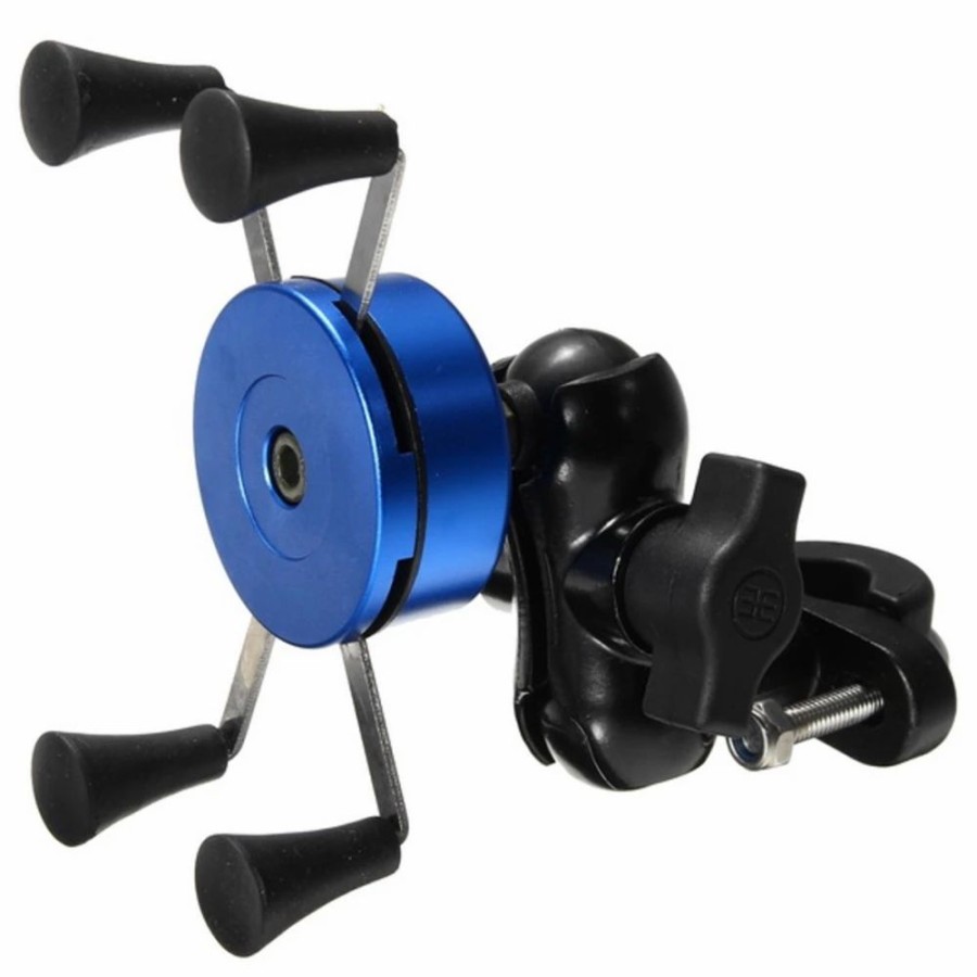 Cycling * | X-Type Phone Holder Fit For 4-6 Phone Gps Fixed On E-Scooters Motorcycle Bike Blue