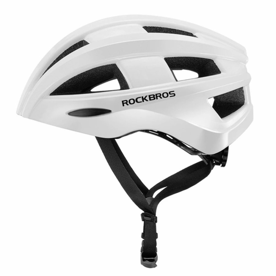 Cycling * | Rockbros Bicycle Helmet With Integrated Taillight Mtb Road Cycling Helmet White