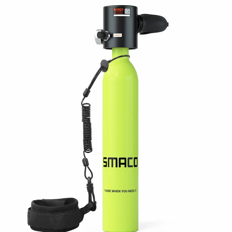 Exercise * | Smaco S300-B3 0.5L Mini Scuba Diving Tank 5-7 Minutes Using Time With Hand Pump Green