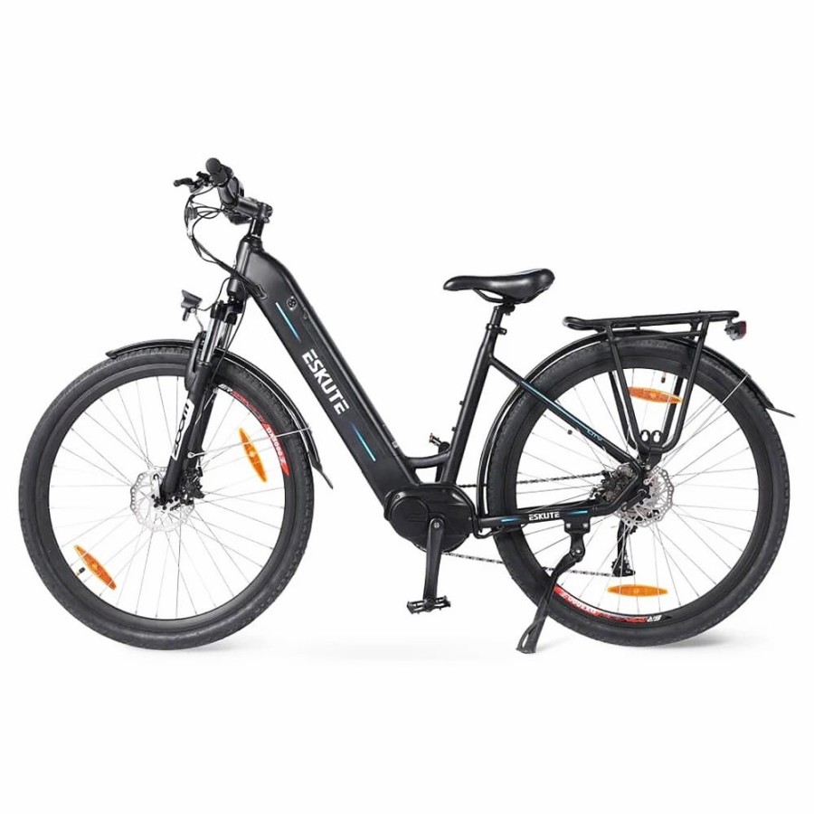 E-Bikes, Scooters & Wheels * | Eskute Polluno Pro Electric Bicycle 28 Inch Tire 250W Mid-Drive Motor Bafang Mid-Motor 25Km/H Max Speed 36V 14.5Ah Battery For 80 Miles Range