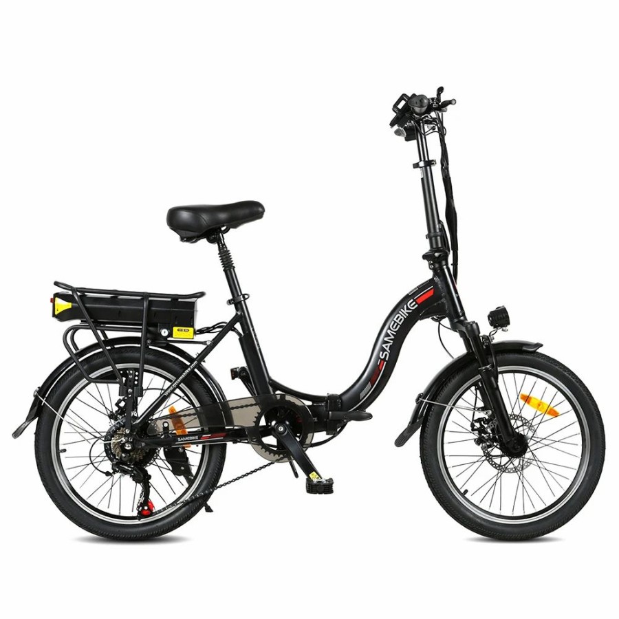 E-Bikes, Scooters & Wheels * | Samebike Jg20 Smart Folding Electric Moped Bike 350W Motor 10Ah Battery Max 32Km/H 20 Inch Tire Black