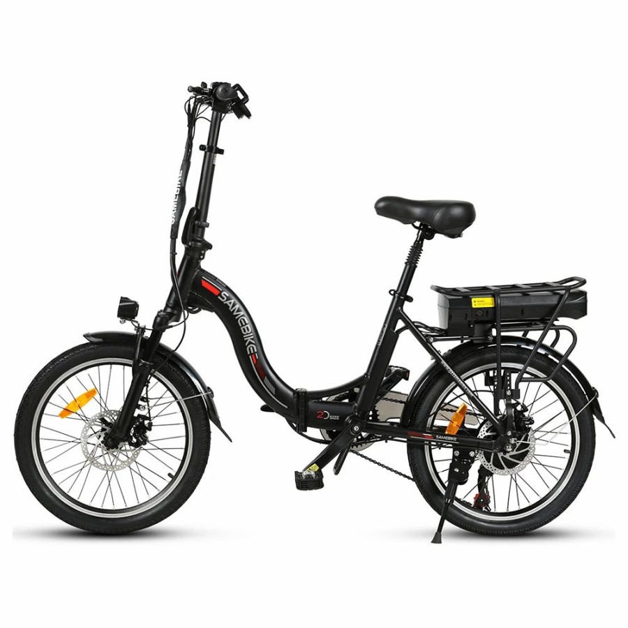 E-Bikes, Scooters & Wheels * | Samebike Jg20 Smart Folding Electric Moped Bike 350W Motor 10Ah Battery Max 32Km/H 20 Inch Tire Black