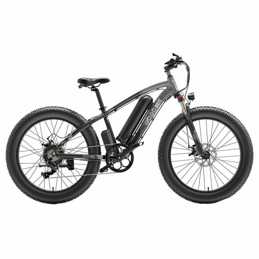 E-Bikes, Scooters & Wheels * | Gogobest Gf600 Electric Bike 48V 13Ah Battery 1000W Motor 26 4.0 Inch Fat Tire Max Speed 40Km/H 110Km Power-Assisted Mileage Range Lcd Display Ip54 Waterproof Aluminum Alloy Frame Shimano 7-Speed Shift Black Grey