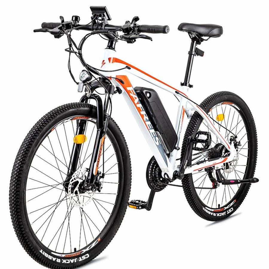 E-Bikes, Scooters & Wheels * | Fafrees Hailong One 26 Inch Electric Bike 250W Powerful Motor With 36V 10Ah Lithium-Ion Battery Shimano 21 Speed White